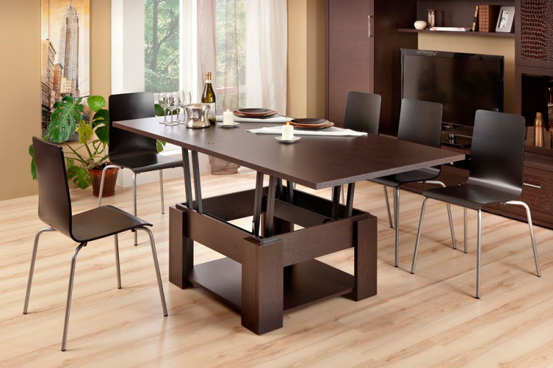 Multifunctional table - transformer of dark color