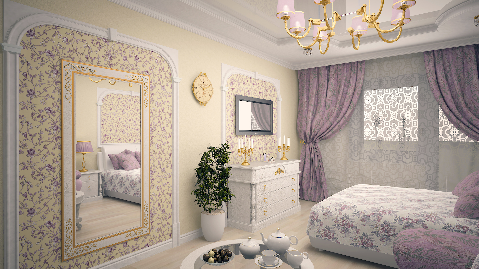 Light wallpaper ideas for a little princess's kids room