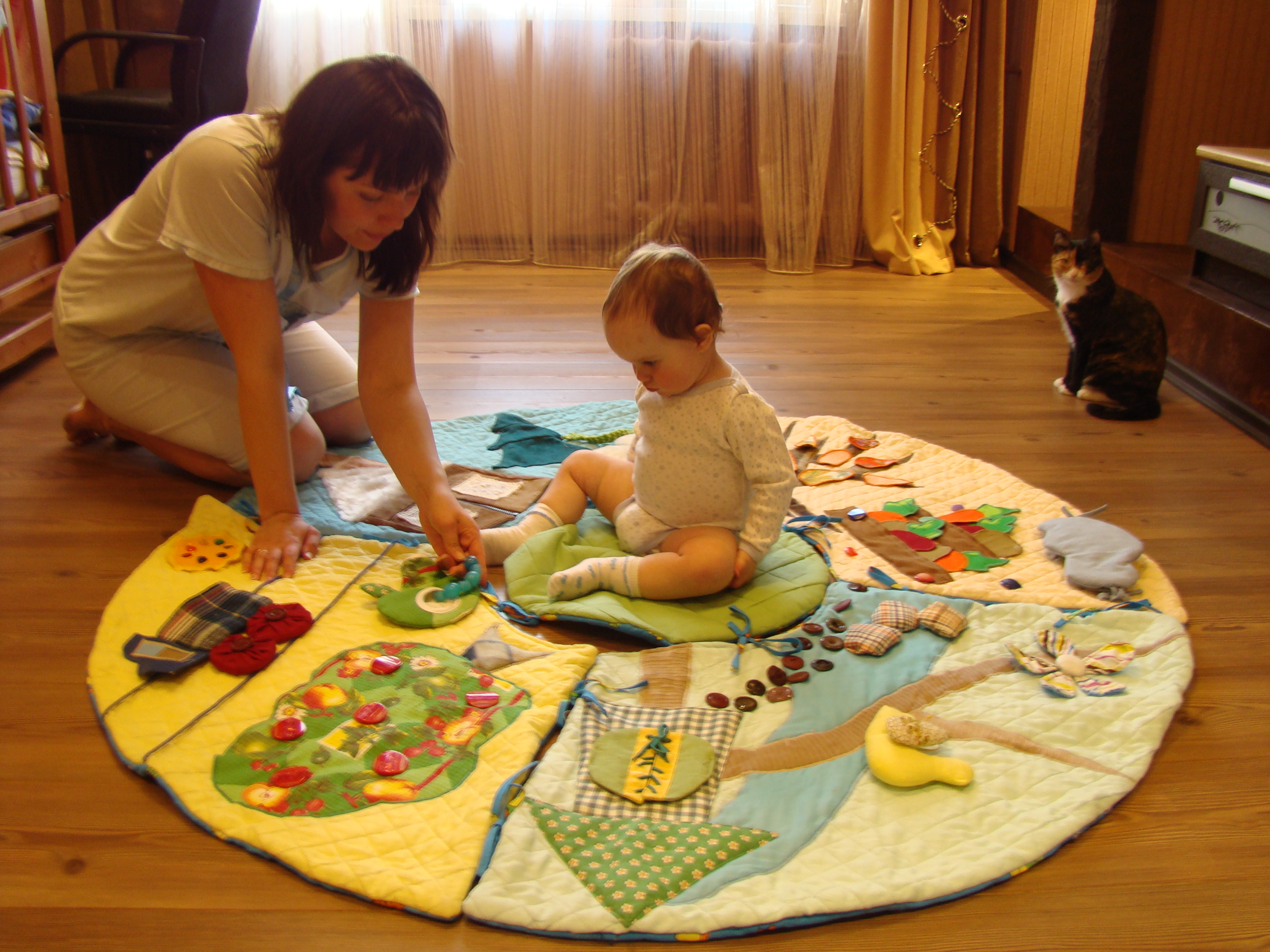 DIY doormat dalam bentuk bulatan