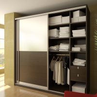 wooden bedroom wardrobe interior picture