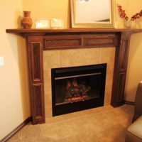 double-sided fireplace in the hall picture