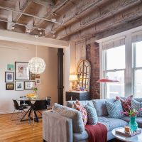 ceiling style with concrete in the guest picture