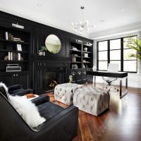 refined style of kitchen in black color picture