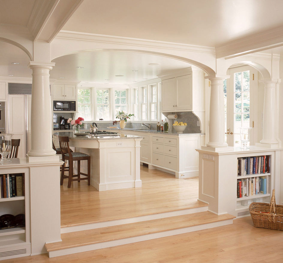 beautiful arch in the bedroom interior