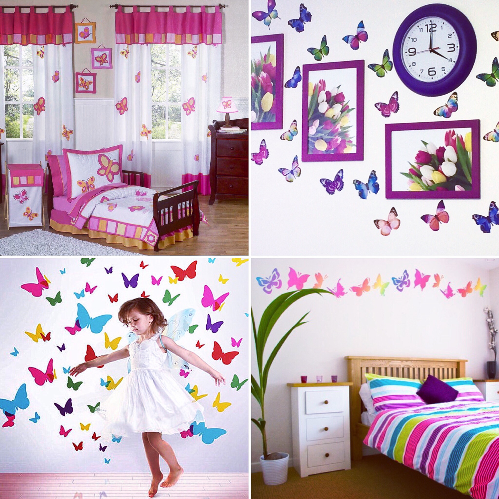 unusual butterflies in the design of the nursery