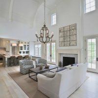 light white oak in the decor of the kitchen photo