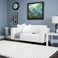 beautiful white floor in the interior of the apartment photo