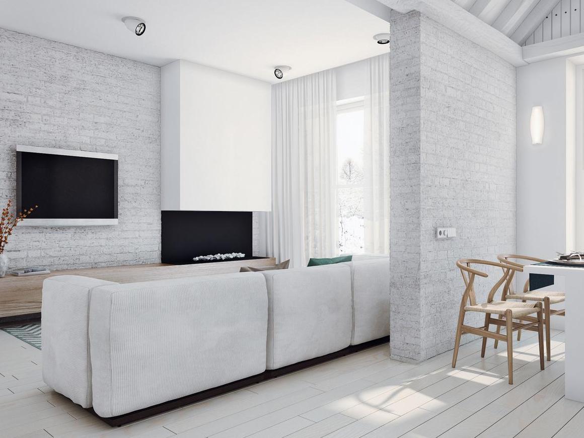 beautiful white floor in the living room interior