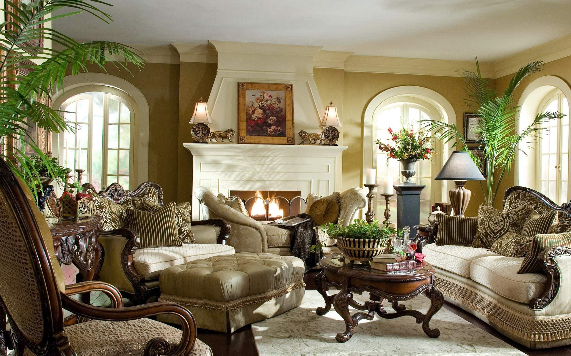 beautiful interior of the hallway in the English style