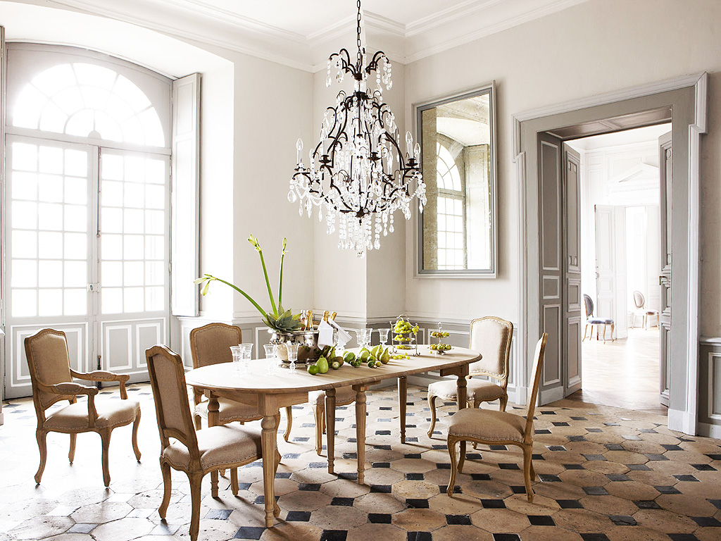 beautiful interior of the apartment in french style