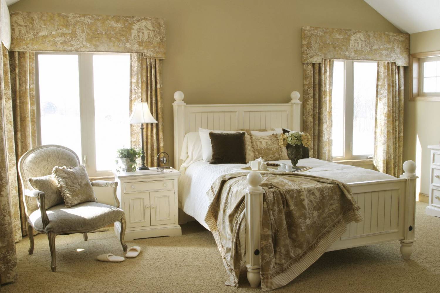 light french style bedroom interior