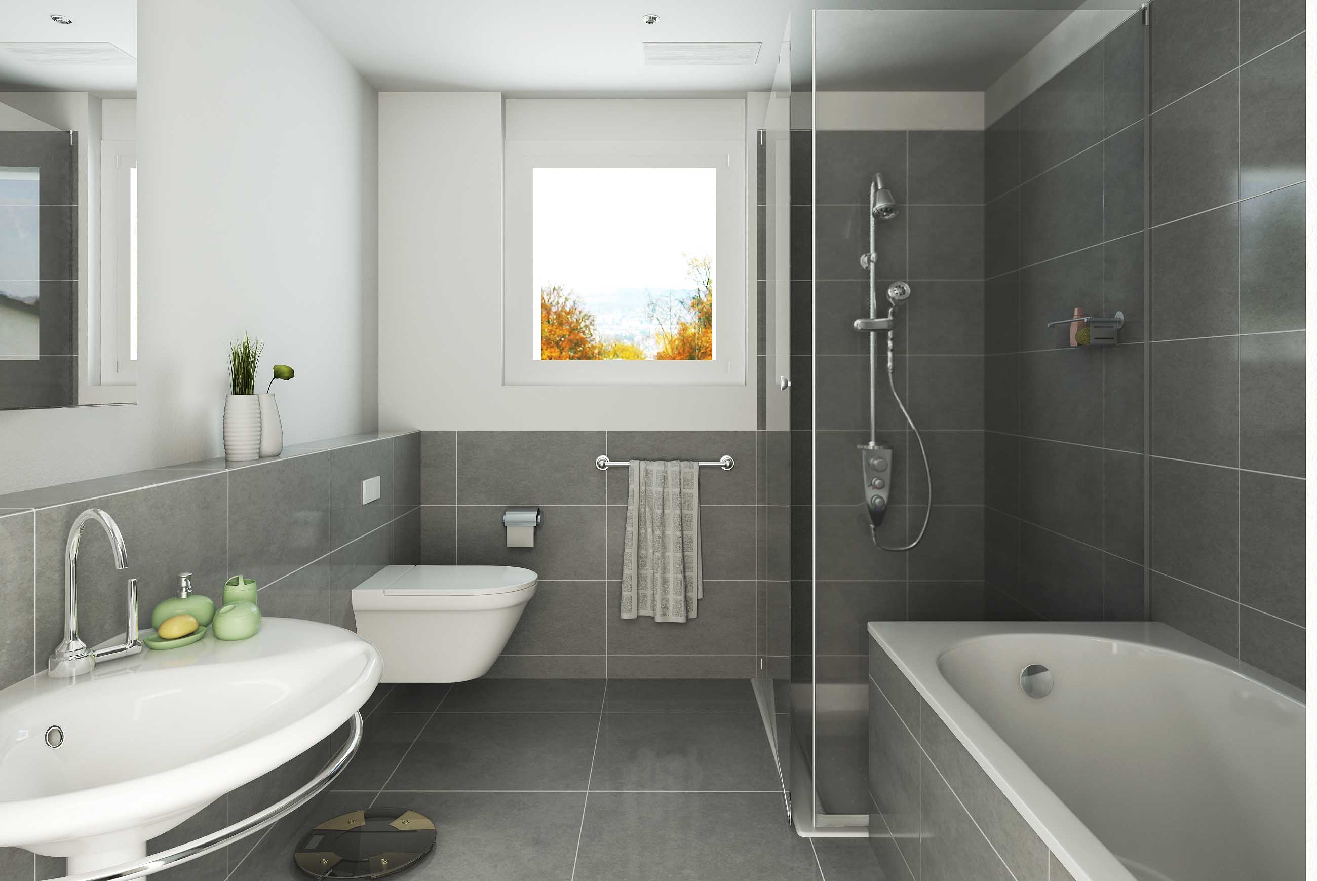 beautiful style of the bathroom with a bright shower