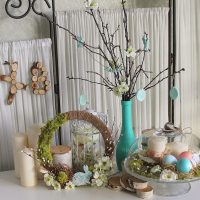 beautiful spring decor in the design of the kitchen picture