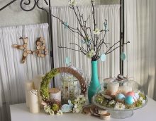 beautiful spring decor in the design of the kitchen picture