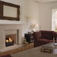 built-in fireplace in the bedroom picture