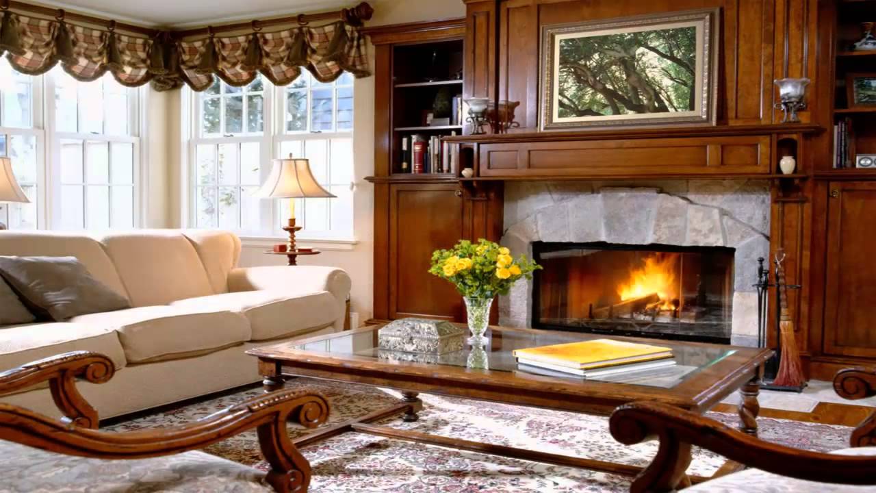 unusual interior of the living room in the English style