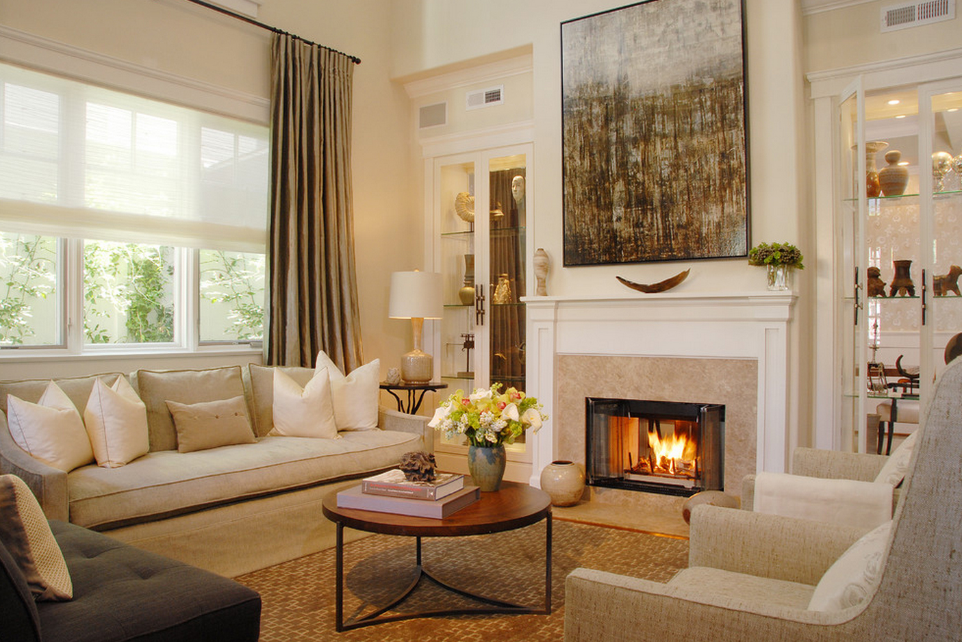 beautiful decor of the bedroom in the English style