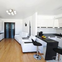 chic hallway design in black and white color picture