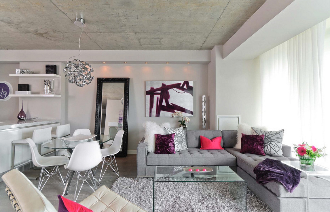 ceiling style with concrete mortar in the house