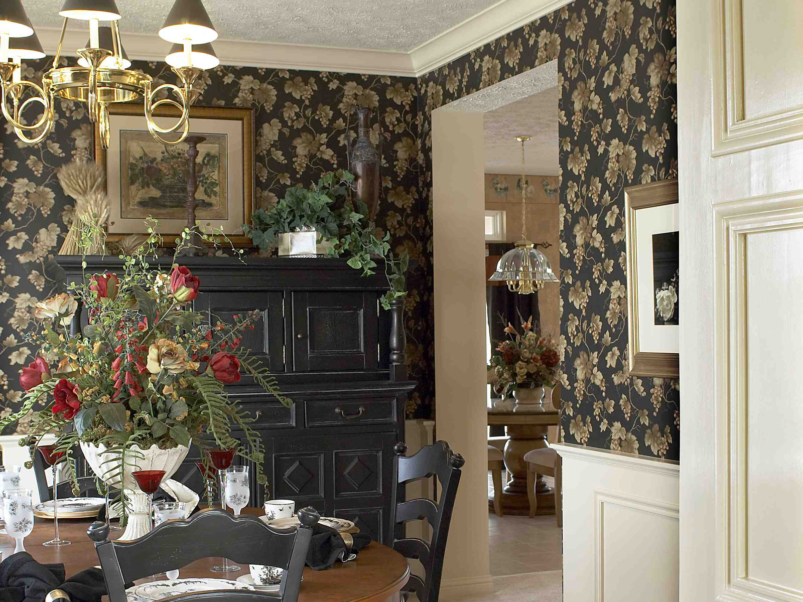 beau fond d'écran sombre à l'intérieur de la chambre