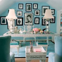 beautiful tiffany color in the decor of the kitchen picture