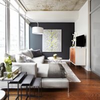 ceiling decoration with concrete mortar in the room picture