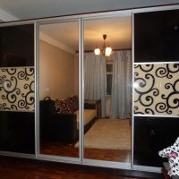 interior wardrobe in the living room from mdf photo