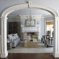 bright arch in the interior of the kitchen picture