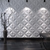 light aluminum 3d panel in the hallway photo