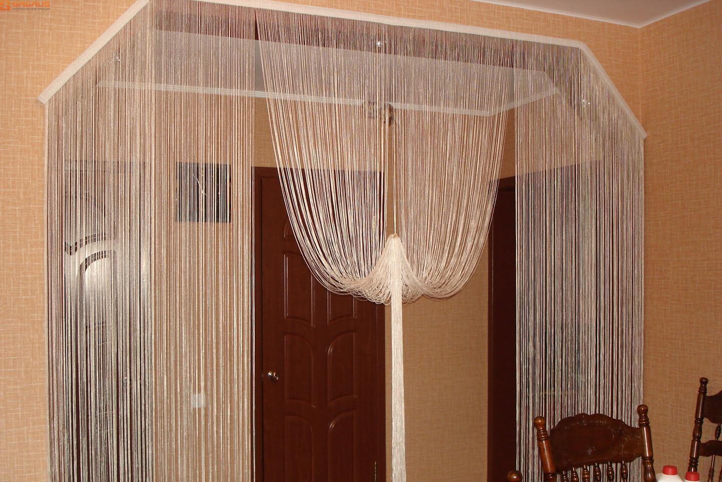 light curtains threads in the style of the hallway