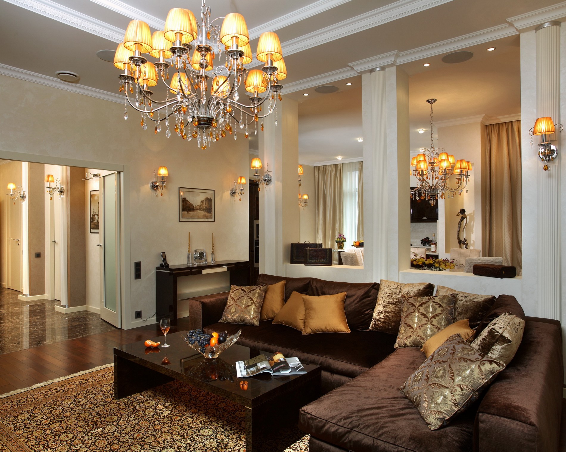 beautiful art deco living room interior