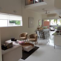 light white floor in the design of the kitchen picture