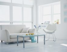 bright white floor in the interior of the kitchen picture