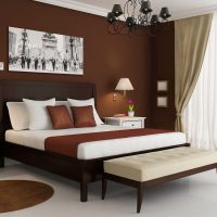 bright apartment style in chocolate color photo