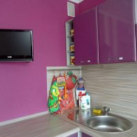 reka bentuk apartmen yang tidak biasa dalam gambar warna fuchsia