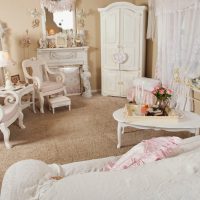 light shabby chic bedroom interior picture