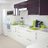 beautiful interior of a white kitchen with a touch of beige photo