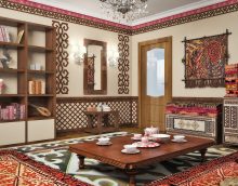 beautiful interior hallway in ethnic style photo