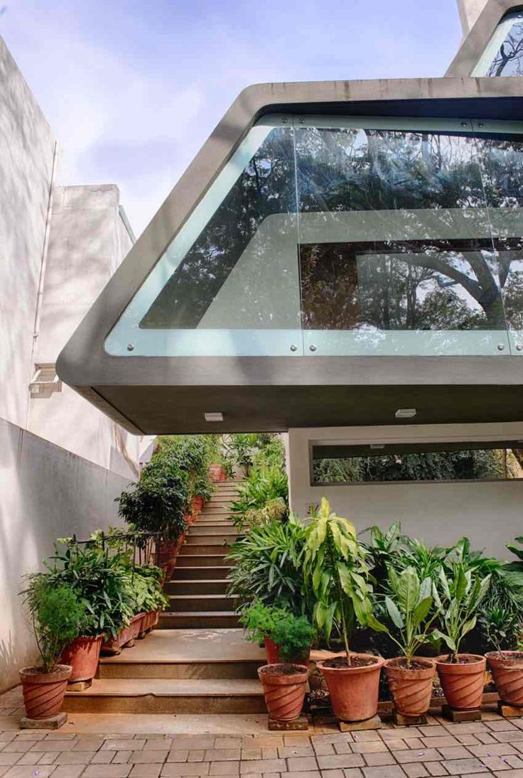 unusual interior of the house in an architectural style