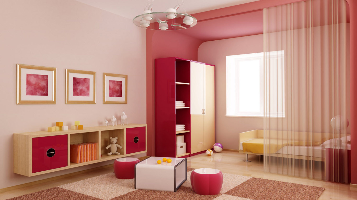 bright bedroom room interior