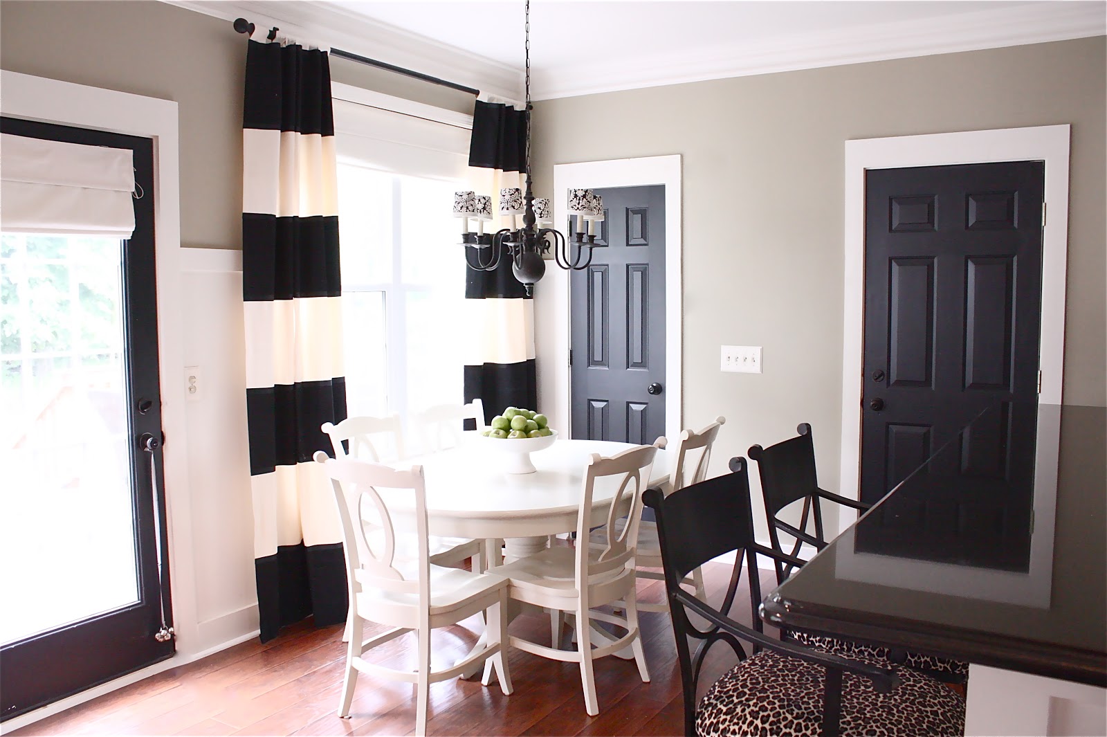 dark doors in mahogany corridor decor