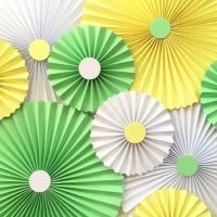 paper fan in bedroom design picture