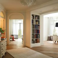 bright archway in the design of the hallway photo