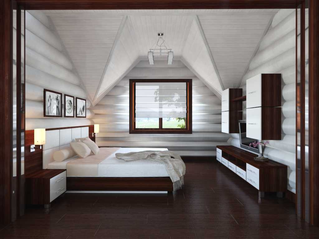 bright lining in a wooden apartment