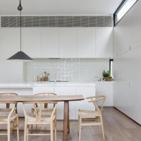 light white oak in the living room decor photo