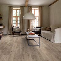 bright white oak in the design of the hallway photo