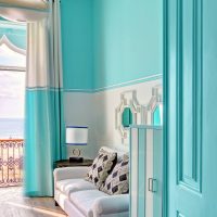 elegant tiffany color in the decor of the hallway picture