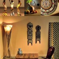 light design hallway in african style photo