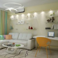 white sofa in the design of the corridor photo