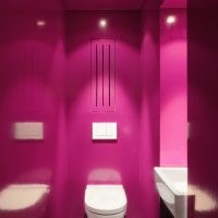 bright corridor design in fuchsia color picture